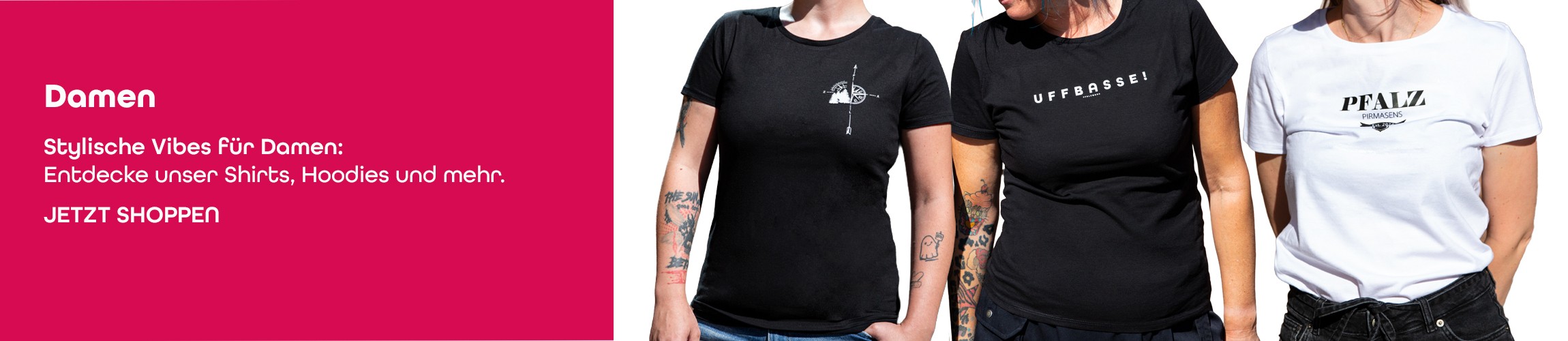 Pfälzer Damen Shirts und Hoodies mit Dialekt und regionalen Motiven