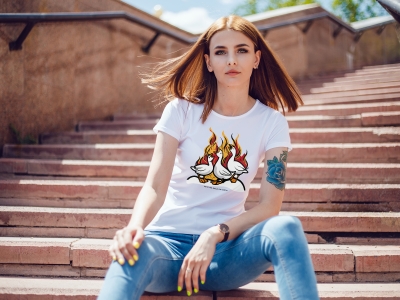 "Penn ma doch die Gäns!" - Damen Shirt.0