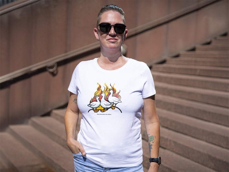 "Penn ma doch die Gäns!" - Damen Shirt.