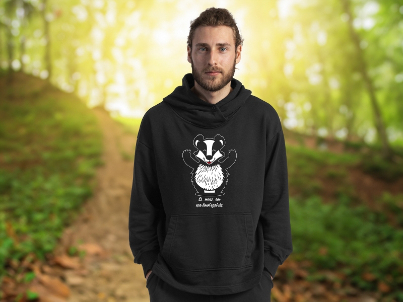 Fröhlicher Dachs - Herren Hoodie